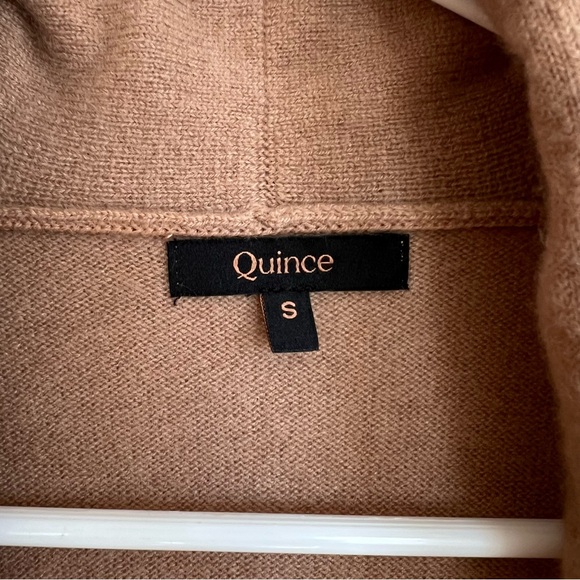 Quince Mongolian Cashmere Duster Cardigan Sweater Long Open Front Camel Small - Picture 6 of 9
